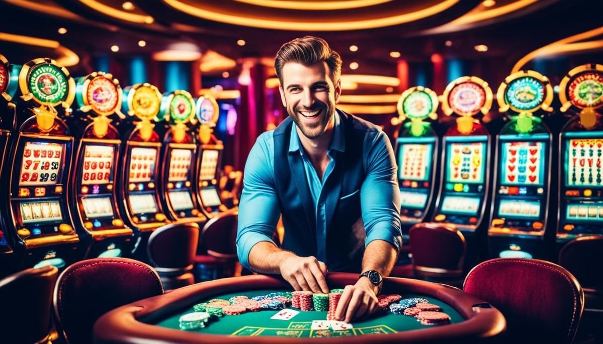 Texas Poker table layout and community cards on deltatogel login